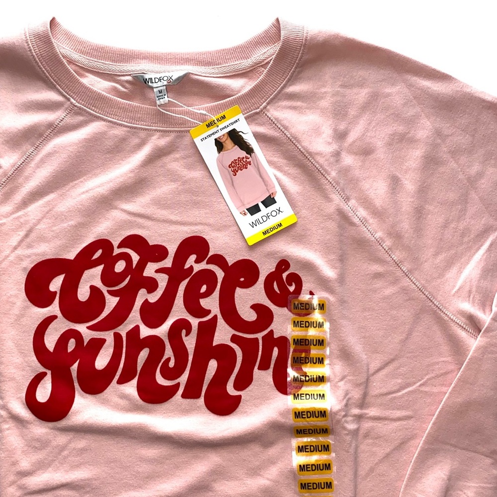 NWT WildFox “Coffee & Sunshine” Soft Sweatshirt - Picture 5 of 14